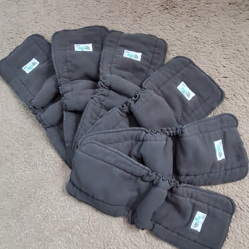 Six angelic ware cloth diaper pocket inserts